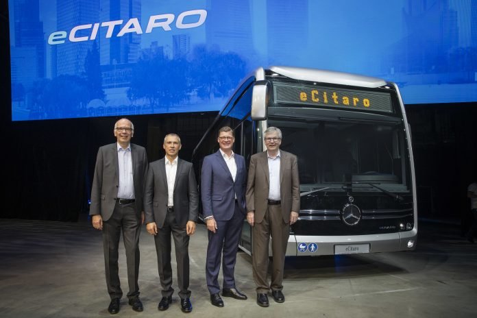 Daimler Buses gibt Ausblick auf die IAA Nutzfahrzeuge 2018: Elektrifizierung des ÖPNV: Weltpremiere für vollelektrischen Stadtbus Mercedes-Benz eCitaroDaimler Buses gives an outlook on the 2018 IAA Commercial Vehicles: Electrification of the public tra