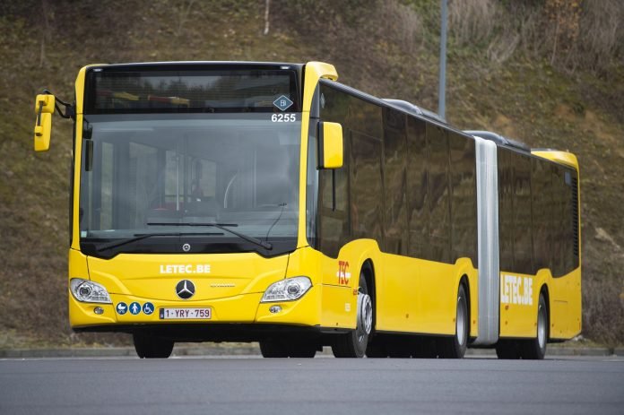 Gelenkbusse im gelben Trikot: Mercedes-Benz liefert 129 Citaro G hybrid an das belgische Unternehmen TEC GroupArticulated buses in the yellow jersey: Mercedes-Benz supplies 129 Citaro G hybrid to Belgium's TEC Group